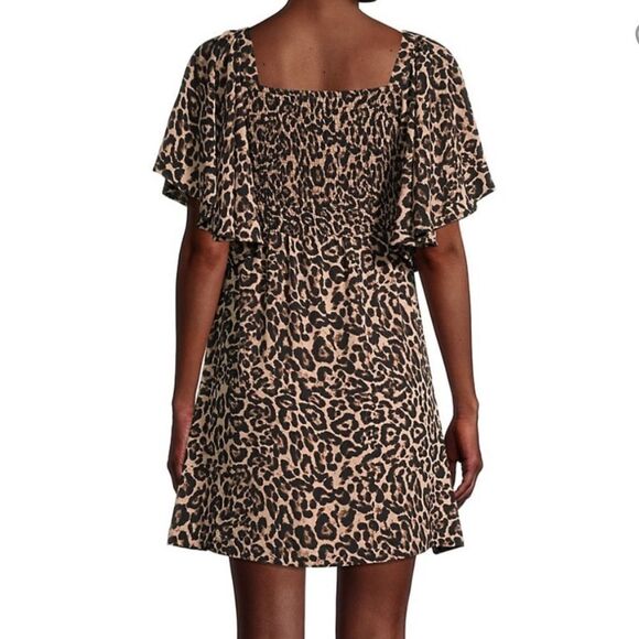 NWT Baum Und Pferdgarten Atena Smocked Leopard A-Line Dress size 6 - Picture 2 of 4